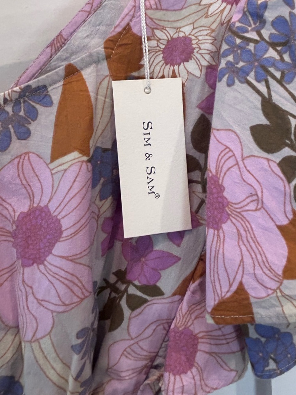 Sim and Sam, floral dress with matching tie belt. Adorable! NWTs - Picture 6 of 6